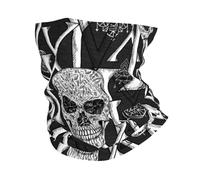 Écharpe Tube Crâne, Chiffre Romain Et Noir Mystique Maléfique Imprimé Décoration Faciale Unisexe Balaclava pour Femme Course À Pied Yoga