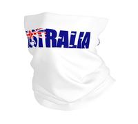 Écharpe Tube Drapeau Australien, Texte Australien, Art du Mot Ultra-Douce Bandeau Magique Séchage Rapide Echarpe Gaiter pour Randonnée Course À Pied Sports