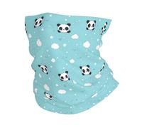 Écharpe Tube Imprimé Nuage Panda Mignon Bande De Cheveux Multi-Usage Anti-UV Balaclava pour Yoga Extérieur Femme 25X50Cm
