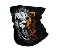 Écharpe Tube Lion Rugissant en Colère Et Drapeau Irlandais Unisexe Bandeau Magique Respirant Chapeaux pour Sports Femme Moto