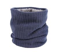 Écharpe tube pour femme - Écharpe d'hiver pour homme et femme - Chaude - Tricotée - En laine - Avec nœud - Pour femme, bleu, taille unique