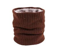Écharpe tube pour femme - Écharpe d'hiver pour homme et femme - Chaude - Tricotée - En laine - Avec nœud - Pour femme, café, taille unique