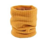 Écharpe tube pour femme - Écharpe d'hiver pour homme et femme - Chaude - Tricotée - En laine - Avec nœud - Pour femme, jaune, taille unique