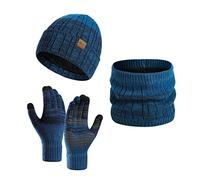 Écharpe tube pour homme et femme - Doublure polaire - Écharpe d'hiver multicolore - À carreaux - Chaude - Multicolore - Design classique - Pour femme et garçon, bleu, taille unique