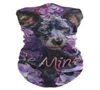 Écharpe tube Sois à moi chien lilas Echarpe Gaiter Moto 25x50cm
