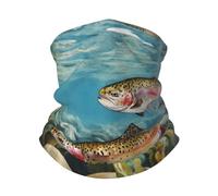 Écharpe Tube Truite Incroyable Imprimé Chapeaux Demi-Visage Respirant Headwrap pour Course À Pied Sports Homme