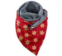 Écharpe Universelle Chaude Imprimée Élégante à Double Couche avec Boucle Douce et Confortable pour Saisons Automne Hiver (D-B, One Size)