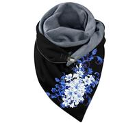 Écharpe Universelle Élégante Chaude Imprimée Double Couche à Boucle Douce Confortable pour Saisons Automne Hiver (D-B, One Size)