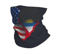 Écharpe USA Barbuda The People of Barbuda Friendship Flag Heart White Balaclava Durable Couvre-Chef Multifonction Cache Cou pour Cyclisme Randonnée Homme Femme 25X50CM