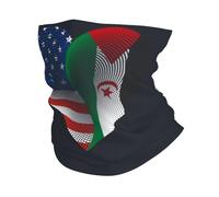 Écharpe USA Western Sahara The Western Saharans Friendship Flag Heart White Cache Cou Anti-UV Balaclava Durable Couvre-Chef pour Homme Femme Jogging Randonnée 25X50CM