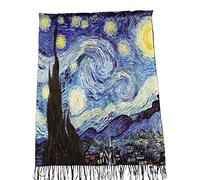 écharpe viscose double impression nuit étoilée van gogh cadeau femme anniversaire noël art mode étola foulard Pashmina couvre-balles, multicolore, Taille unique