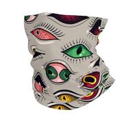 Écharpe Yeux De Démon Effrayants, Diable Abstrait Balaclava Multifonction Cache Cou Antidérapant Couvre-Chef pour Jogging Adulte Randonnée 25X50Cm