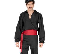 Écharpe Zorro - Bandeau rouge - Accessoire de costume de vengeur noir pour carnaval, Halloween et fête à thème