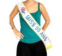Generique Echarpe Miss 50 Ans Déguisement Bleu Taille Unique