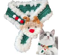 Écharpes de Noël pour chien,Écharpe de chat de Noël,Costumes de Noël mignons Écharpe douce pour animaux de compagnie | Chauffe-cou d'hiver réglable pour chien, bandanas de vacances pour chien, pour un