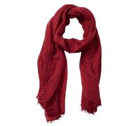 Echarpes et foulards femme mousseline plisse foulard long coton uni classique chale hiver chaud chic et elegant leger scarf etole anniversie cadeau pour femmes (Red, One Size)