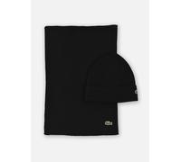 Echarpes et Foulards Lacoste Coffret Echarpe Bonnet RB5385 pour Homme T.U Noir