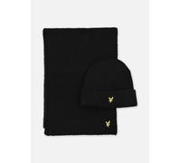 Echarpes et Foulards Lyle & Scott Brushed Scarf And Beanie Set pour Homme T.U Noir