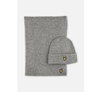 Echarpes et Foulards Lyle & Scott Brushed Scarf And Beanie Set pour T.U Gris