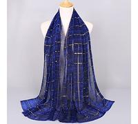 Echarpes Femmeprintemps Nouvelle Mèche Soie Paillettes Saphir Écharpe Châle Respirant Léger Mode Élégant 180X65Cm Cadeau pour Maman Cadeau pour Petite Amie