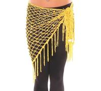 Écharpes Hanche Danse Ventre,Foulard Danse Ventre Accessoires de danse du ventre vert / or / d'argent Belly Shining Crochet Ceinture Sequins Hand Foulard Tassel enveloppements for le mouchoir du ventr