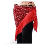 Écharpes Hanche Danse Ventre,Foulard Danse Ventre Danse du ventre Triangle à paillettes Triangle à la maquette Chaîne de la chaîne de la chaîne TASSEL HANPS serviette de la serviette de la serviette d