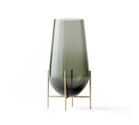 Echasse Vase L Brûlé/Laiton Brossé