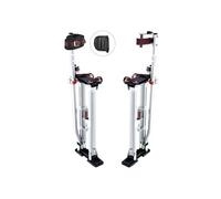 VEVOR Échasses pour Cloison Sèche Réglables 61-101,6 cm Échasses Plaquiste Alliage d'Aluminium Charge 103 kg Pieds 27-29 cm Genouillères de Protection pour Travaux Peinture Déco Maison Plafond Argent