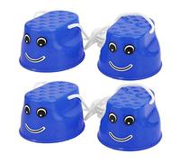 Échasses d'équilibrage pour enfants, 2 paires d'échasses de marche en plastique pour enfants Monster Feet Jouets avec corde réglable Cadeaux pour l'équilibre et la coordination, la force(Bleu)