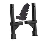 Échasses en Bois Massif 55cm Rouge pour Cosplay, Danse Folklorique et Spectacles sur Scène - Accessoires Polyvalents- 50cm Noir