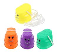 Échasses Garçon Fille en Plastique 4 Paires pour Jouets Loisirs | Corde Intégrée Réglable, Améliore L'équilibre, Développe la Motricité, Surface Antidérapante à Reliefs