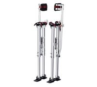 VEVOR Échasses plaquiste réglables 91,4–126,7 cm aluminium 103 kg pieds 27–29 cm genouillères argent