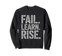 Échec. Apprendre. Rise. Typographie du Pochoir Sweatshirt