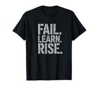 Échec. Apprendre. Rise. Typographie du Pochoir T-Shirt