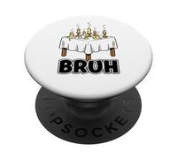 Échec aux chandelles Bruh Dîner éteint drôle Saint-Valentin PopSockets PopGrip Adhésif