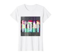 Échec de Chargement Dark Glitch Art Abstrait Grille Esthétique T-Shirt Graphique avec Valeur