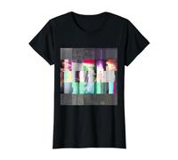 Échec de Chargement Dark Glitch Art Abstrait Grille Esthétique T-Shirt Graphique avec Valeur