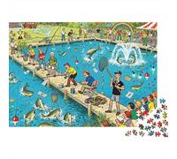 Échec de la compétition de pêche Puzzle en Bois Imperméable DIY Puzzles De 1000 Pièces pour Adultes Coloré Jeux De Stimulants