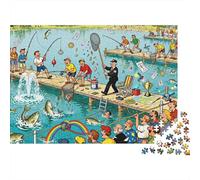 Échec de la compétition de pêche Puzzle en Bois Imperméable DIY Puzzles De 1000 Pièces pour Adultes Cadeaux Défi Et Casse-tête De Décoration pour La Maison
