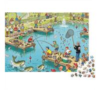 Échec de la compétition de pêche Puzzle en Bois Imperméable Puzzles De 1000 Pièces pour Adultes Cadeaux Impossible Jeux Éducatifs