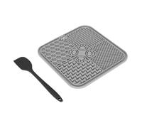 Échec des Animaux de Compagnie Licking, Nettoyage Facile du Silicone pour Chien Portant Lent à Une Puissance Sainte Conception Douce Conception anxiété Relief Multi-sous la Forme d'un Chiot (Grey)