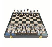 echec échecs Jeu Grand Jeu d'échecs de 15 Pouces for Adultes et Enfants avec pièces en Acrylique lestées, Plateau en Bois Pliable et Portable, Jeu Classique élégant Voyage