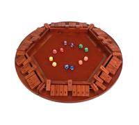 echec échecs Jeu Jeu de dés « Shut The Box » for 1 à 6 Joueurs, Plateau en Bois Traditionnel de pub, idéal for Les fêtes Scolaires et Autres événements. 1 à 6 Joueurs. 10 numéros. Voyage(Brown)