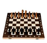 echec échecs Jeu Jeu de société Classique en Bois 3 en 1: échecs, Dames, Backgammon, for Les Voyages en Famille. Jeu de société Pliable en Bois for Enfants et Adultes. Voyage(24 * 24cm)