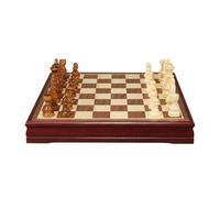 echec échecs Jeu Jeu d'échecs en Bois incrusté avec pièces en Bois, Motif balançoire, for Adultes et Enfants, Cadeau for Hommes Voyage(2.5inch)