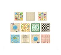 echec échecs Jeu Jeu d'échecs interactif Multifonction en Bois, développe la logique et l'imagination. Jouet Amusant for Les Voyages en Famille. Voyage(12-in-1)