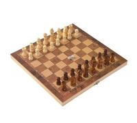 echec échecs Jeu Jeu d'échecs Pliable en Bois avec Rangement intégré. Jeu 3 en 1 for Adultes et Enfants : échecs, Backgammon et Dames. Voyage(24 * 12cm)