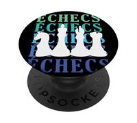 Échec échiquier Joueur d'Échecs Chess garçon Enfant ritro PopSockets PopGrip Adhésif