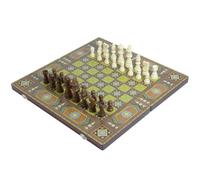 Echecs 3 in 1 Beautiful Handcrafted Wooden Chess Set with Wooden International Board and Handcrafted Chess Pieces Gift Idea Products échecs(Geel,29cm)
