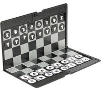 Échecs de voyage magnétiques, Échiquier magnétique pliable, Jeux d'échecs portables 16x16 cm, Noir